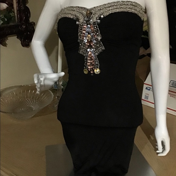 Sky strapless black dress - Picture 2 of 8